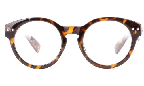 Newbee Fashion - Vintage Retro Round Clear Lens Fashion Glasses Thick Quality Frame