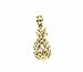14K Solid yellow gold Hawaiian diamond cut pineapple charm pendant 7.5mm