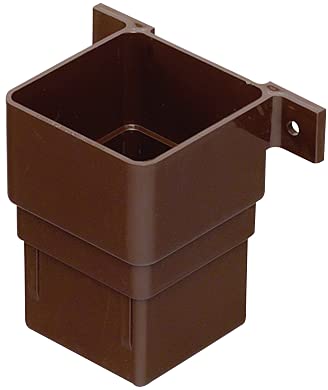 (was Marley now Aliaxis) A-RLE1AN Anthracite Gutter Pipe Socket with Fixing Lugs for 65mm Square Downpipe