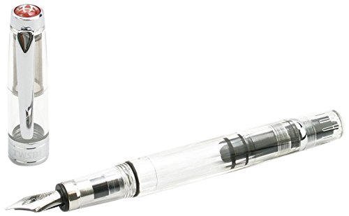 title=TWSBI Diamond 580 Clear,Pennino F,Penna Stilografica,Demonstrator,caricamento a