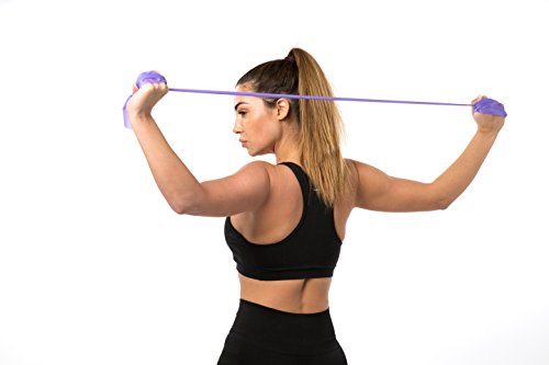 Meglio Latex Free Resistance Bands 7ft. Exercise Bands for Physical Therapy, Strength Training Workouts, Yoga, Pilates, Stretching. Range of Resistance Strengths & Exercise Guide Booklet Included