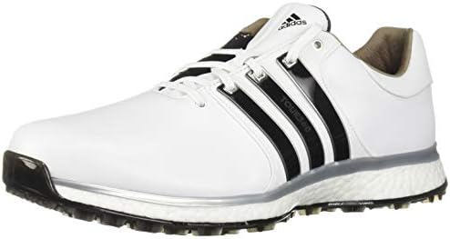 adidas Men’s TOUR360 XT Spikeless Golf Shoe, FTWR White/core Black/Silver Metallic, 10.5 M US