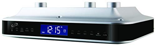 iLive iKB333S Under Cabinet Radio with Bluetooth Speakers (Silver) (Certified Refurbished)