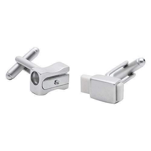 Pencil Sharpener and Eraser Cufflinks