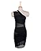 Halife Women's One Shoulder See Through Mini Dress Clubwear