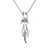 ISAACSONG.DESIGN Sterling Silver Rose Gold Cat Moon Charms Pendant Necklace for Women