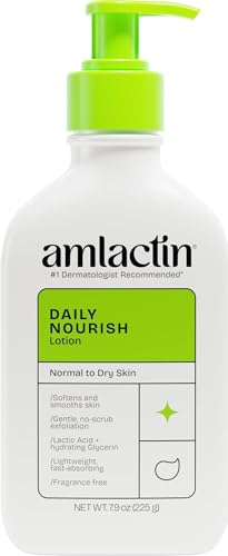 AmLactin, tägliche, feuchtigkeitsspendende Körperlotion | Sofortige Hydratation, lindert Rauheit | Leistungsstarke Alpha-Hydroxy-Therapie, sanftes Peeling | Glä