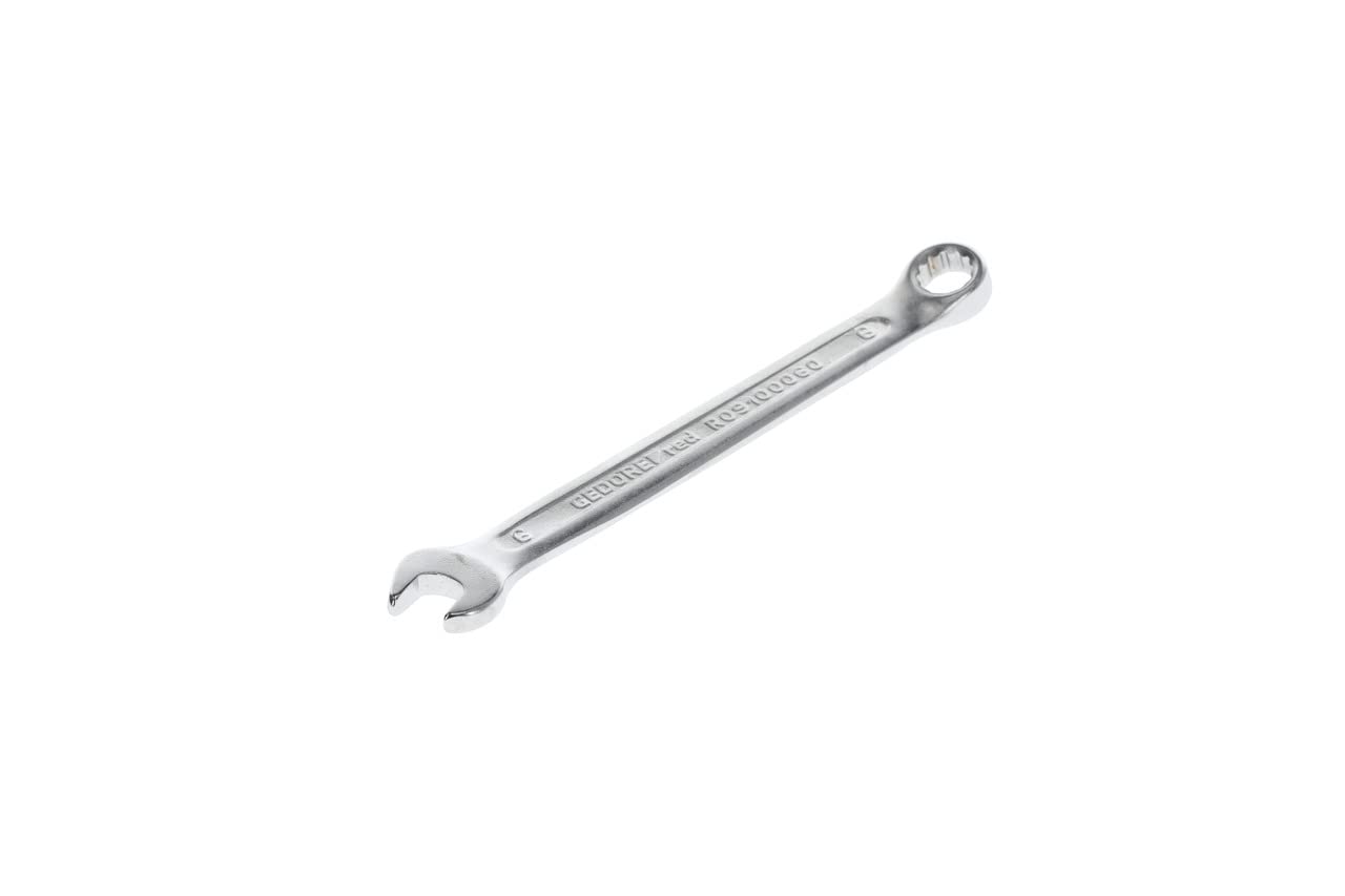GEDORE Red Combination Spanner SW 6 mm Matt Satin Finish Chrome Vanadium Steel Silver