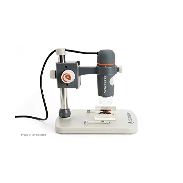 Celestron 44308 Handheld Digitalmikroskop Pro, 20- bis 200-fache Vergrößerung, Grau/Weiß – Bild 5