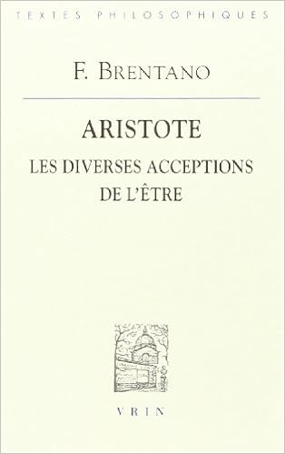 Aristote Les Diverses Acceptions De L Etre Amazon Fr Brentano Franz David Pascal Livres
