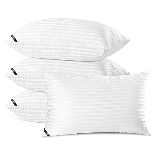 TECHTIC 4 Pack Queen Size Pillows for Side and Back Bed Pillows for