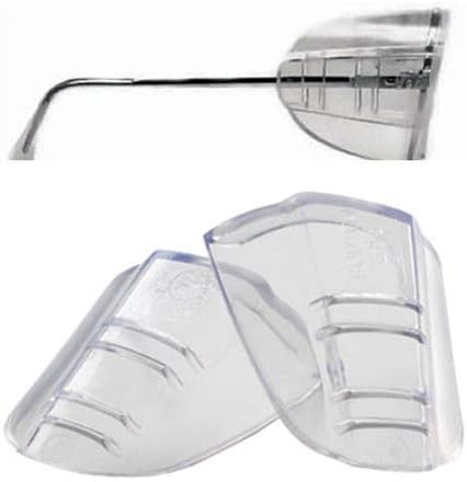 MALUAN 5 Pairs Slip-On Safety Eye Glasses Side Shields, Clear Flexible, Suitable for Most Size of Glasses, Added More Protection on Safety Glasses