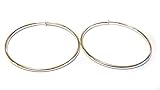 Clip-on Earrings Clip Hoop Earrings Gold or Silver Plated Hypoallergenic Hoop Clip Earrings 3 INCH (silver)