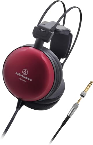Audio-Technica Ath-A1000Z Casque Dynamique Fermé Audiophile Haute Résolution (Hi-Res Audio), Rouge Métallique