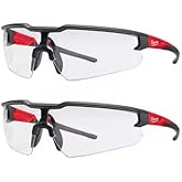Milwaukee Anti-Fog Safety Glasses Clear Lens Black/Red Frame 2 pc. - Case of 2