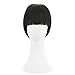 REECHO Fashion Full Length Synthetic 1 Piece Layered Clip in Hair Bangs Fringe Hairpieces Hair Extensions Color - Natural Black