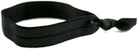 One Up Bands Women's Solid Black Hair Tie One Size Fits Most