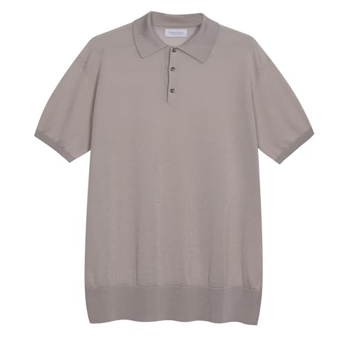Diana Studio Polo in Lyocell, Beige, S Uomo