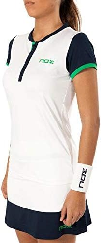NOX Polo Pro Blanco Azul Logo Verde Mujer: Amazon.es: Deportes y ...