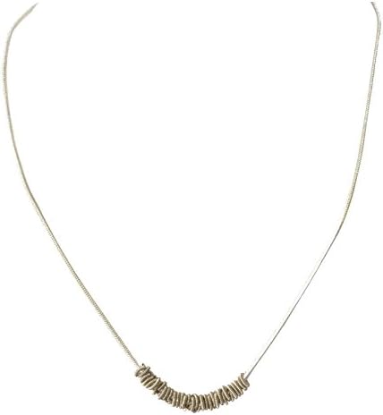 "Staccato" Guitar String Necklace - Silver