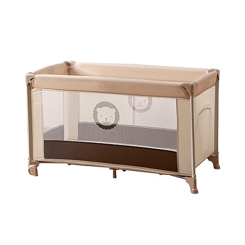 Ssonlun 2 In 1 Baby Crib, Portable Playard, Baby Cot Foldable Travel Bed Playpen, Travel Crib Nursery Center for Infant with Comfortable Mattress and Carry Bag
