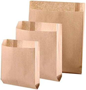 Kbsin212 Brown Kraft Paper Bags - Self Standing Durable Lunch Bags, Paper Food bags, Packing Bags, Hamburgers Bags，Multiple Sizes