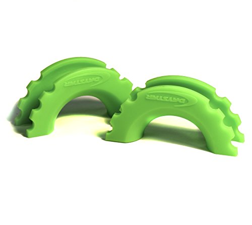 Daystar, Fluorescent Green D-Ring Shackle Isolator pair, protect your bumper and reduce rattling, KU70056FG, Made in America