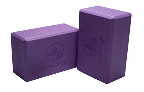 2 Pack Yoga Blocks – Purple Foam Blocks – Yoga Set