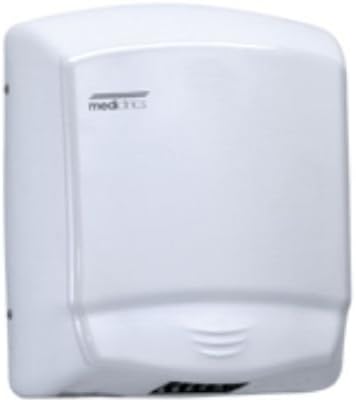Saniflow M99A Optima Automatic Hand Dryer, Metal Sheet One-piece Cover with White Epoxy Enamelled 5/64" (1.9 mm) Thick, Suitable for High Traffic Facilities, Zamak Air Outlet Grill