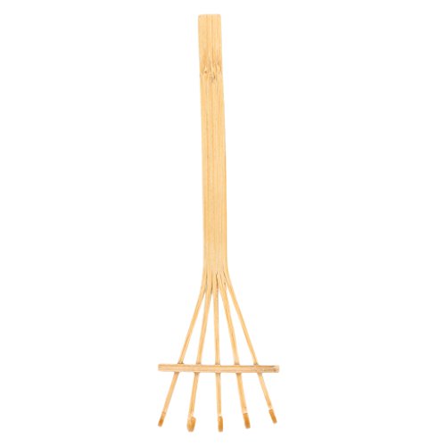 Blesiya Zen Garden Sand Tray Stone Wooden Rake Sands Home Room Fengshui Ornament #2 - Natural Bamboo Rake
