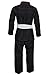 Hawk Brazilian Jiu Jitsu Suit BJJ Gi Kimonos BJJ Uniform Preshrunk Pearl Weave Fabric, with Free White Belt A1 Black