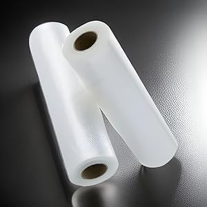 Kit com 2 rolos bobina de saco para seladora a vácuo. 25CM x 5 Metros. Alta resistência, versátil, BPA Free e ideal para conservar alimentos por mais tempo – Qualidade Premium LNSTORE