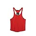 ICOOLTECH Men's Fitness Gym Muscle Cut Stringer Bodybuilding Workout Sleeveless Tank Top Shirts (US - X-Large, Z Red (no Words))