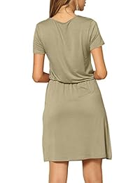 Vestido de manga corta para dama con bolsillos