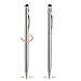Stylus Pen, UROPHYLLA Stylus Pens for Touch Screens, 2 in 1 Capacitive Stylus Ballpoint Pen Stylus for iPad, Tablet, iPhone, Kindle, Samsung and Other Touch Screen Devices (Silver-10Pack)