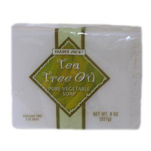 Tea Tree Oil Pure Vegetable Soap (2 4oz Bars) - No Animal By-Products - Cruelty Free - Not Tested On Animals