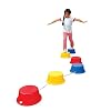School Smart Stepping Buckets Balance Builders – 5 x 12 inch – Set of 6 – 2 Each of 3 Primary Colors – 018901,Assorted…