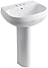 KOHLER K-2293-4-0 Wellworth Pedestal Bathroom Sink with 4