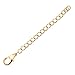 Beadaholique 5-Piece Gold Plated Chain Necklace Extender with Lobster Clasp, 2-Inch