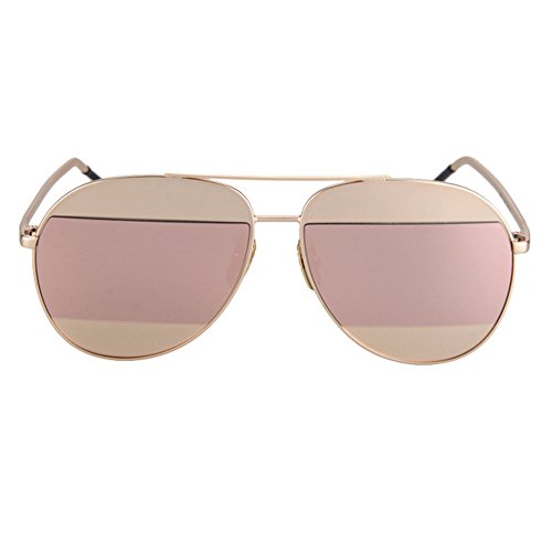 TIJN Classic Teardrop Metal Flash Mirrored Flat Lens Aviator Sunglasses, Color C