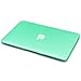 LENTION Hard Case for MacBook Air (11-inch, Late 2010 to Early 2015) - Model A1370 / A1465, with Keyboard Cover and Port Plugs, Matte Finish Case with Rubber Feet (Frost Green)