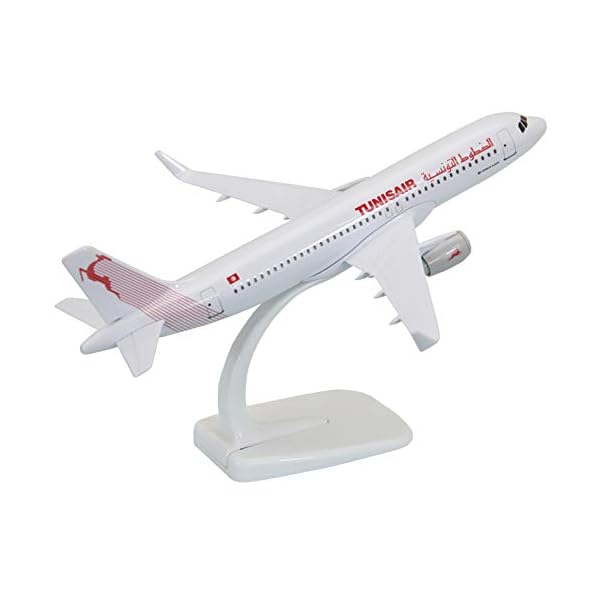 NUOLANDE 16CM Sammlung Modell A320 tunesischen Airliner Metallflugzeugmodell Flugzeug Modell Flugzeug-Modell-Bausätze