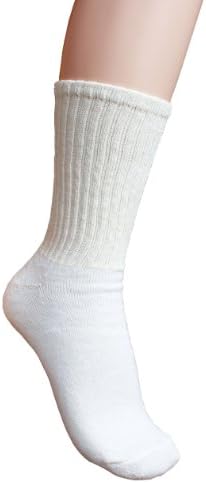 Unisex 100% Natural USA Cotton Crew Socks (Medium)