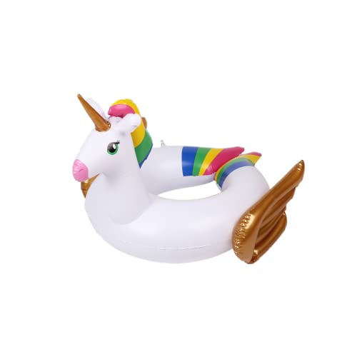 XL Pool Inflatables Adults Kids Pool Lounger Float Lake Raft Blow Up Floating Toys Chair Sofa with Supportive Backrest, Sturdy Mesh Seat, Handles, Cup Holder Pool Toy Party Supplies (White)