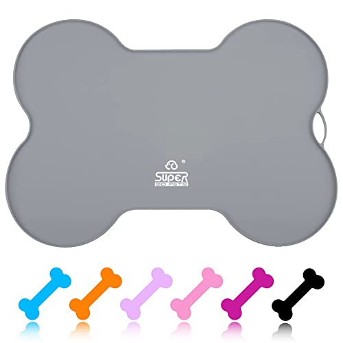 Super Design Pet Food Mat Grey