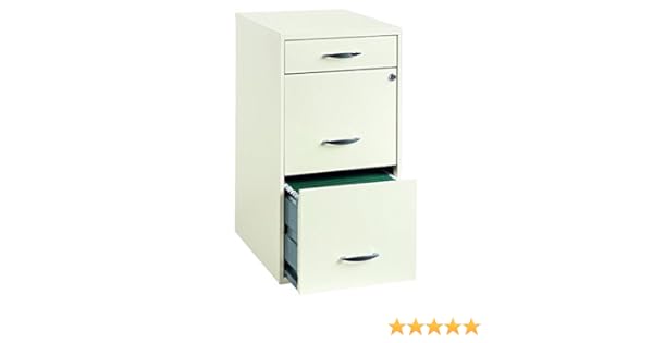 Amazon Com Contemporary White Metal 3 Drawer Vertical File