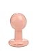 Doc Johnson Classic - Round Butt Plug - 1.8 Inch Diameter - Small - White