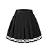 Beautifulfashionlife Women's High Waisted Pleated Mini Skirt A-line Shorts with Elastic Wide Waistband