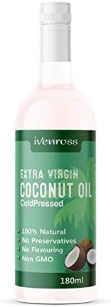 Ivenross Organic Extra Virgin Cold Processed Coconut Oil - 180ml