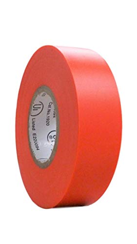 TradeGear SINGLE ROLL ORANGE MATTE Electrical Tape, Colored Durable Adhesive, Waterproof PVC, Rubber Resin, UL Listed, 60' x Â¾"x 0.07", Suitable for Use At No More Than 600V and 80Â°C 